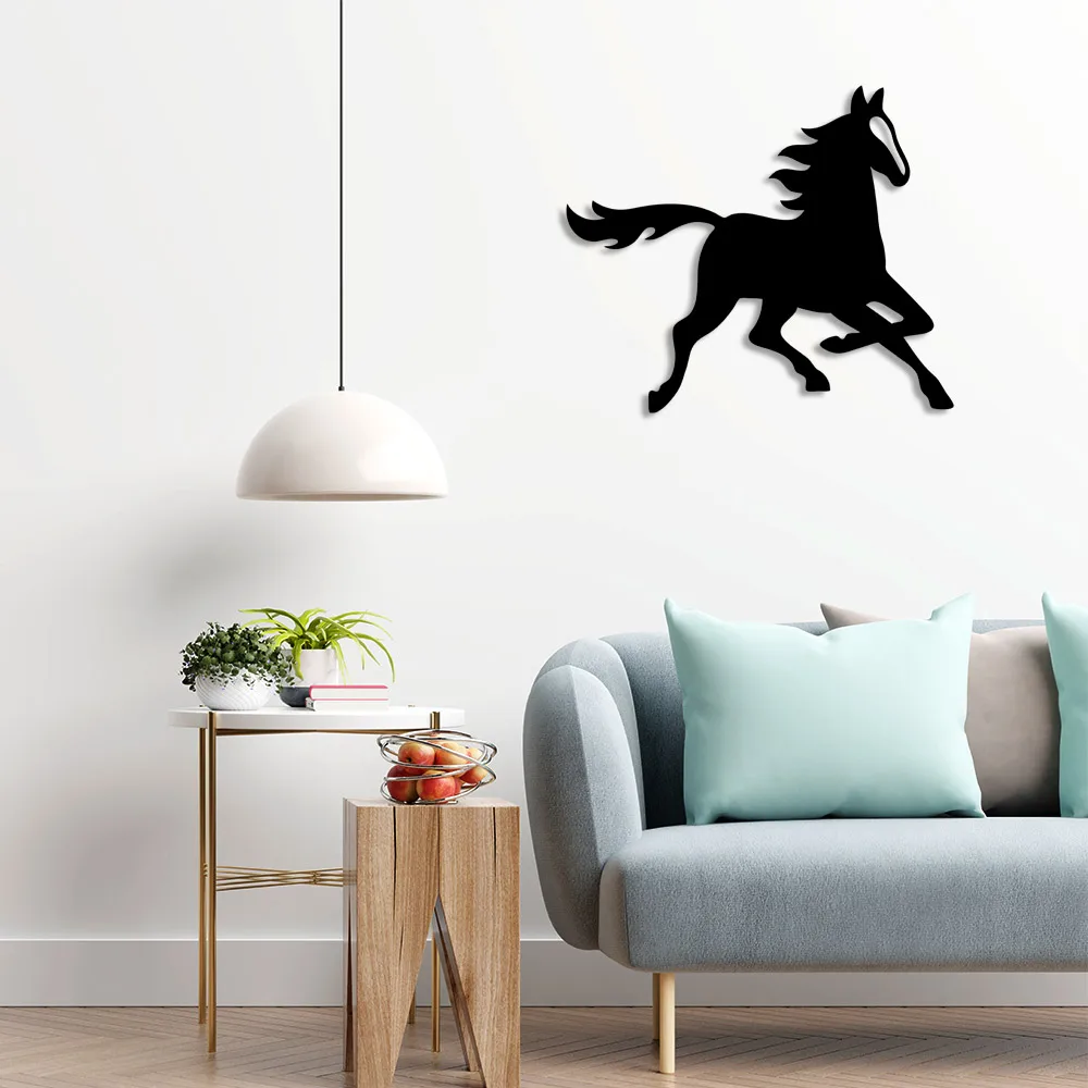 Cute Running Horse Puppy Wall Room Home Accessory Wooden Table 50x42cm