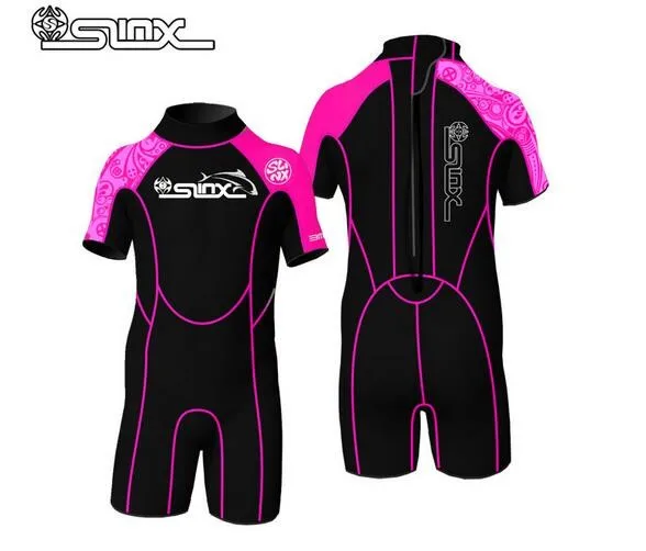 SLINX neoprene 2mm wetsuit para menino menina natação wetsuit crianças terno de mergulho shorty wetsuit crianças surf terno para criança