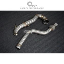 KUNGFU PERFORMANCE Exhaust 3.5'' Decat Downpipe for M133 W176 AMG A45 CLA45 GLA45 Midpipe