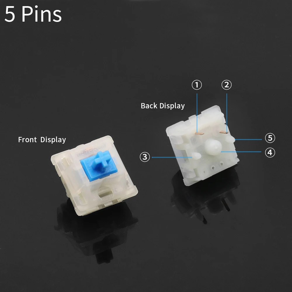 GATERON SMD Switch for Mechanical Keyboard RGB 5pin Linear Clicky Tactile Silent Game Mechanical Keyboard