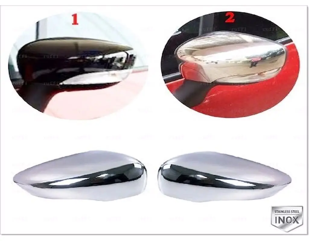 

For Renault Clio 4 HB Chrome Mirror Cover 2 PiecesStainless STEEL 2012-2018 -Body Kit Flaps Design Modified Accessories Styling