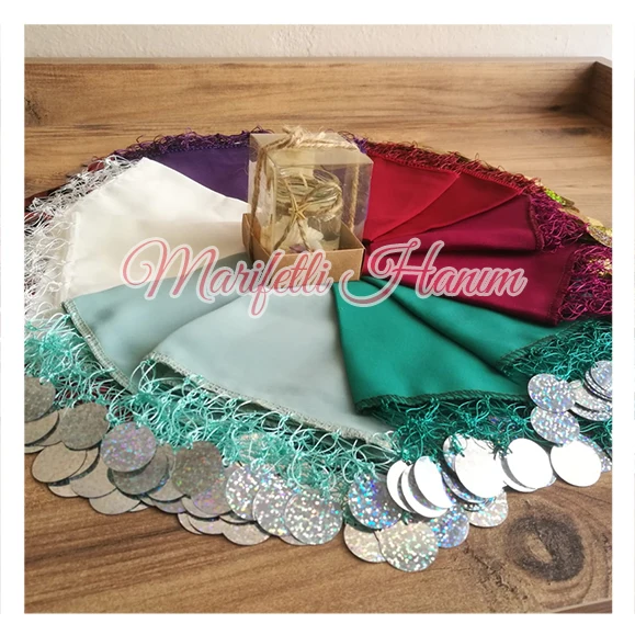 10 pieces Mixed Color Gelin Halay Mendili for Bride and Bridesmaids Henna and Wedding Dance Scarf Tanztücher Accessories