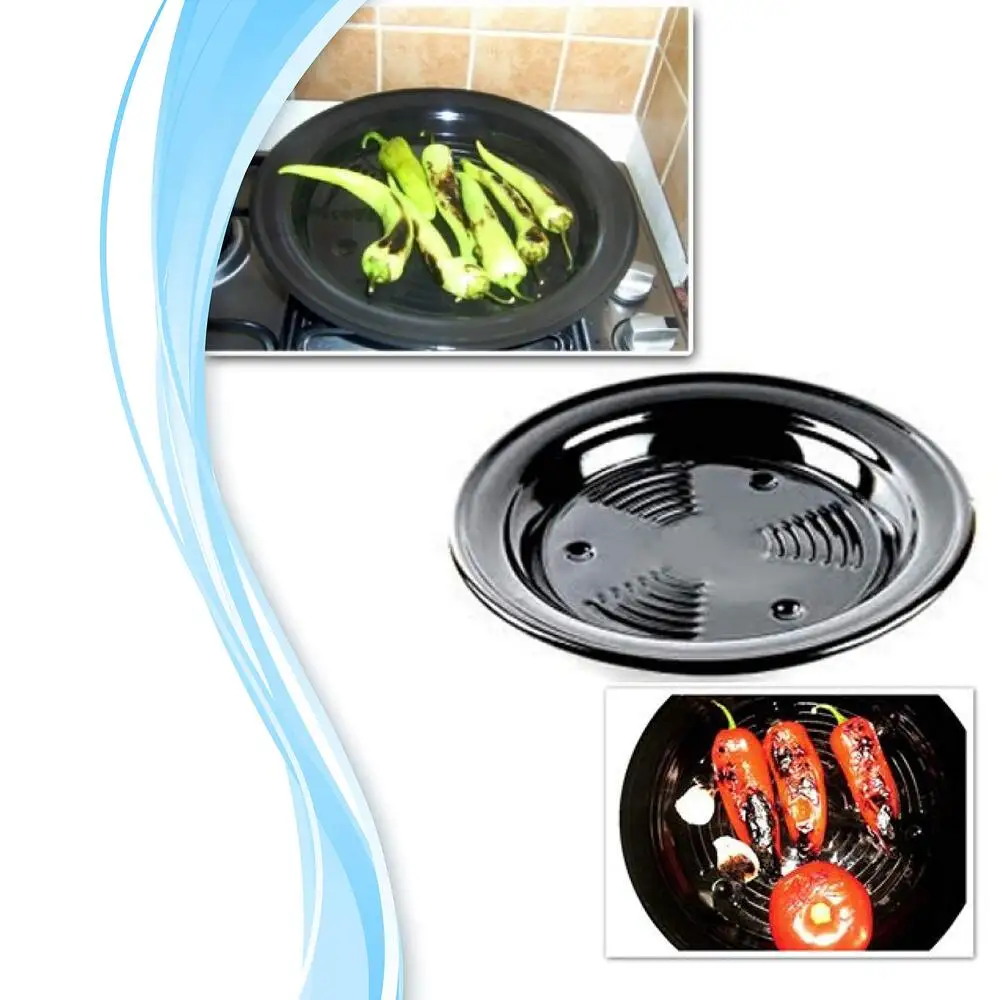 Közmatik 31.5 cm Eggplant Pepper Roasting Pan Enamel coated steel body. Roasting pan used on the stove and in the oven