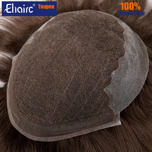 Liquidación-tupé Q6 para hombres, Base de PU de encaje coreano, sistemas de reemplazo de cabello humano, unidad de peluquín, peluca para hombres, prótesis de cabello masculino de 6""