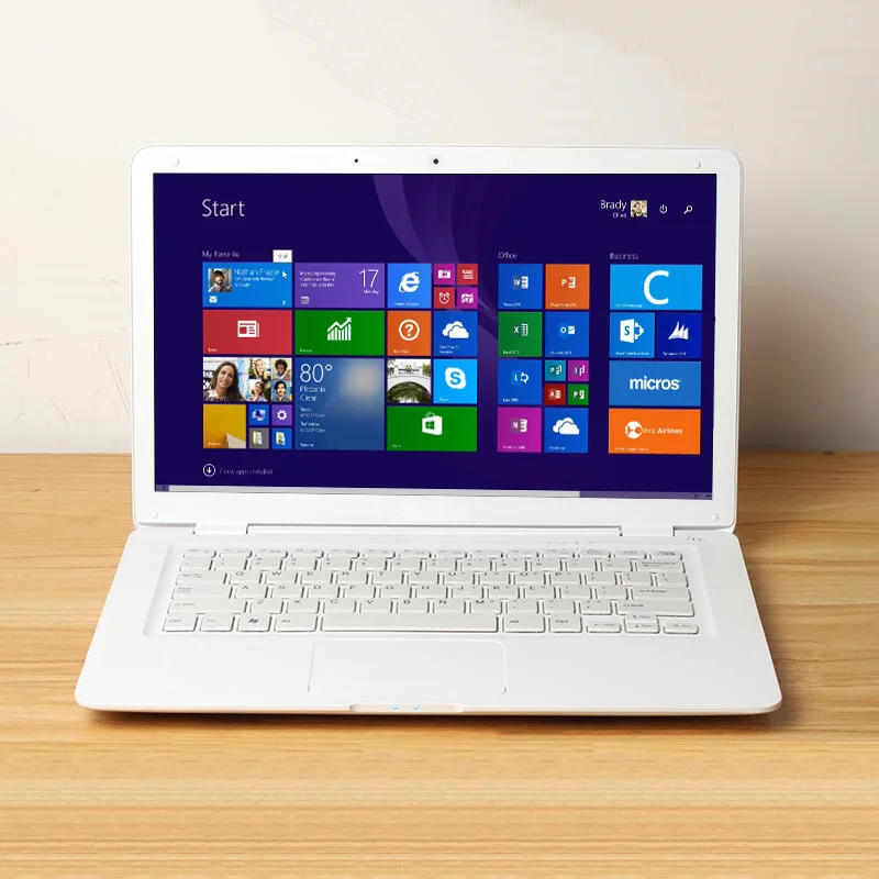 14.1 Inci Intel Pentium Laptop Cepat 8GB RAM 750GB HDD Windows 10 Notebook Rusiness Arabic Keaslian Keyboard Rusia Spanyol