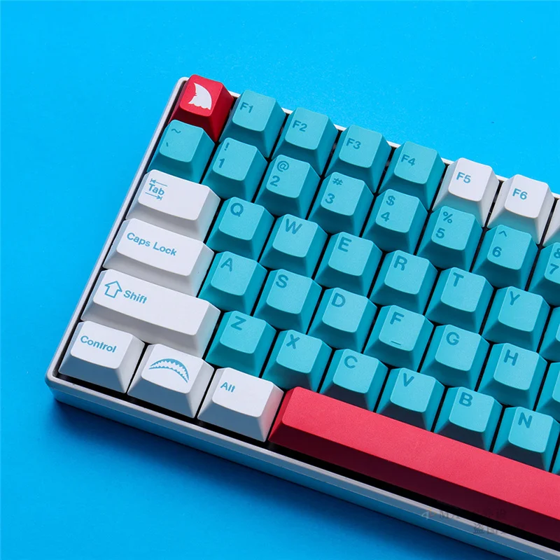 GMK Cá Mập Mồi Keycaps Anh Đào Hồ Sơ PBT Dye-Sub 129 Phím Keycap Cho Switch Cherry MX Cơ Cá Tính keycap