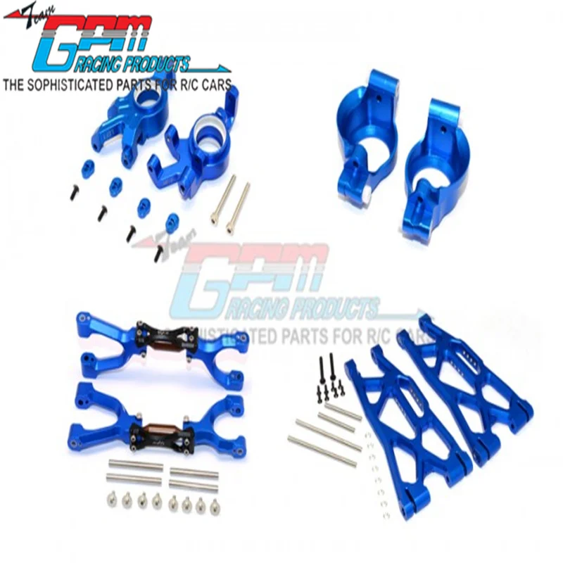 

GPM ALUMINUM FRONT UPPER+LOWER ARMS+C HUBS+KNCUKLE ARMS SET FOR X-MAXX -52PC SET FOR TRAXXAS 1/5 X-MAXX 6S/8S UPGRADE