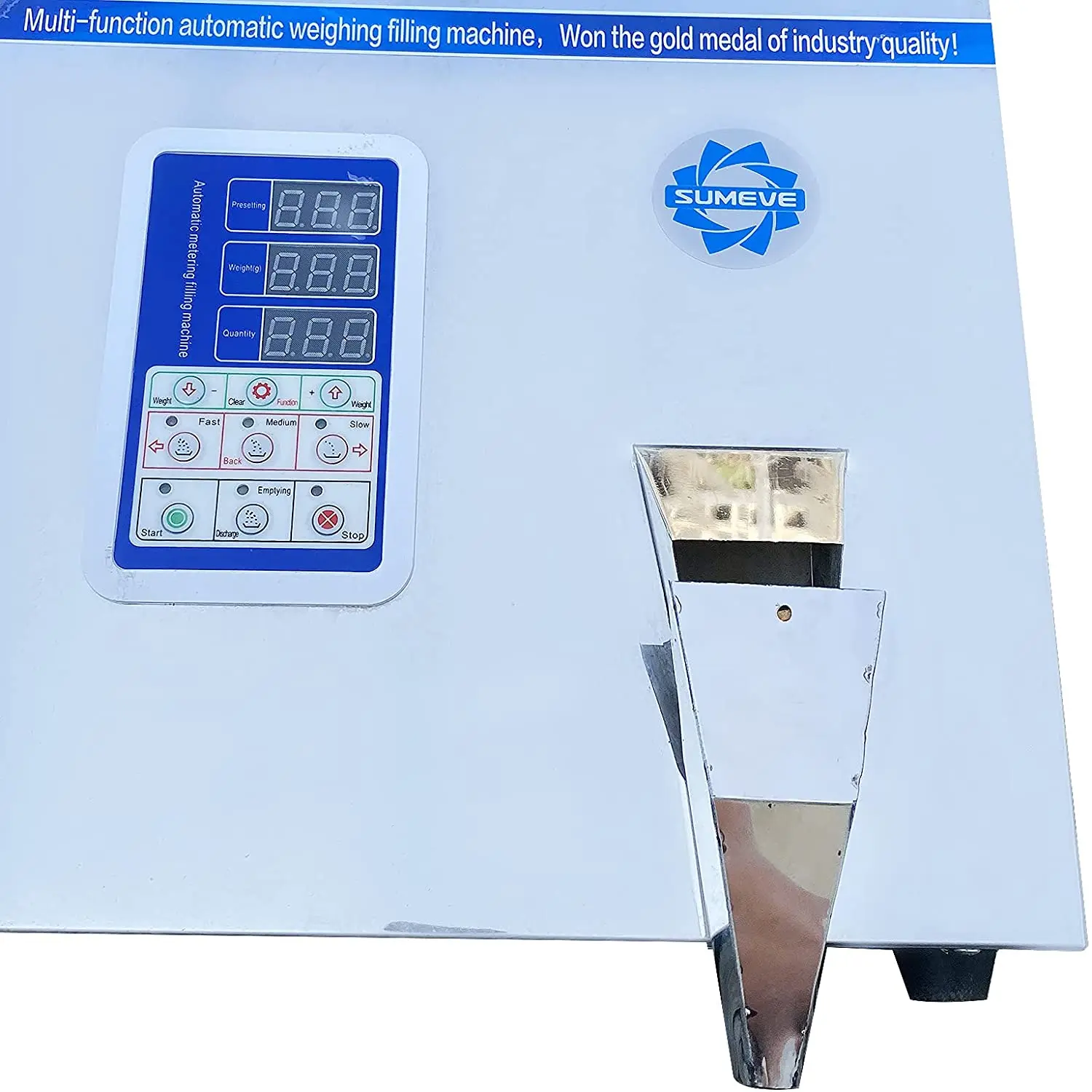 Accessoires de Machine de remplissage de particules et de poudre, buse à décharge allongée, adaptée au remplissage de bouteilles de 15mm