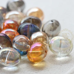DIY Supply-8 Pieces Plated Crystal Glass Spacer Beads - Nugget 13x16mm (G358)