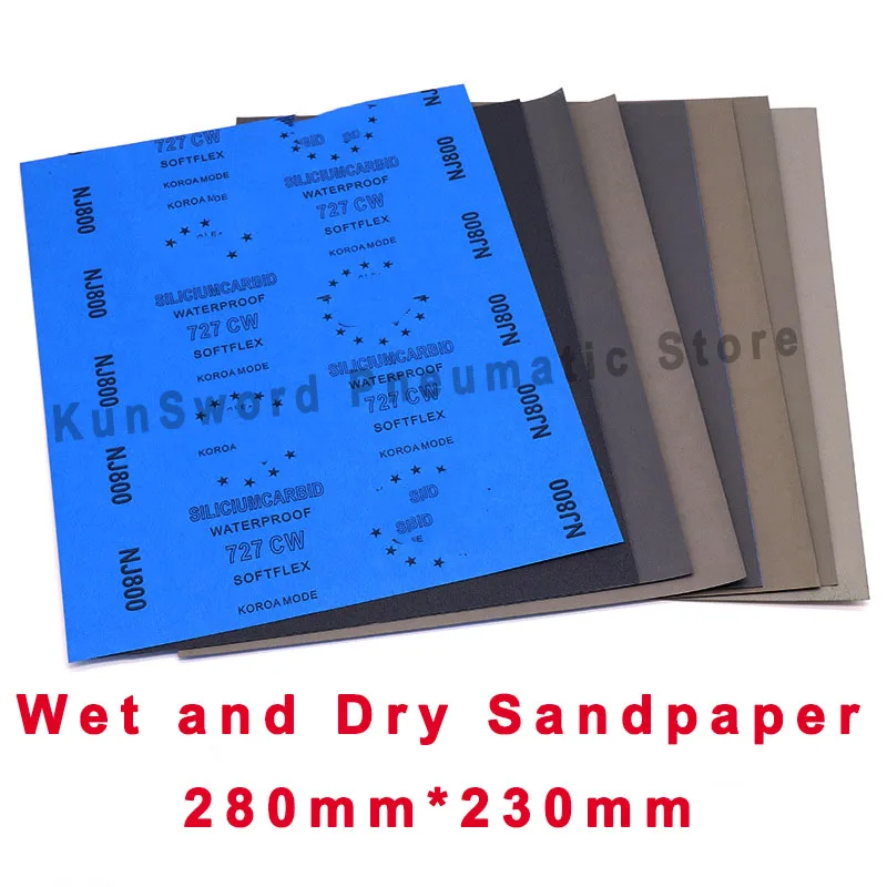 1/2Pcs 230x280mm 1000 Grit -10000 Grit Wet and Dry Sandpaper Polishing Abrasive Waterproof Paper Sheets For Wood Metal Polishing