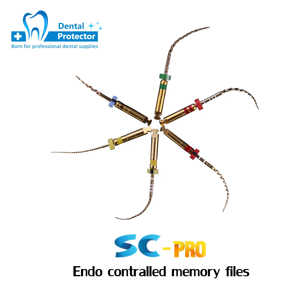 

COXO SC-Pro Heat Activated Rotary Files,Gold Endodontic Files,Root Canal for Dentistry,Super cutting force,anti-broken