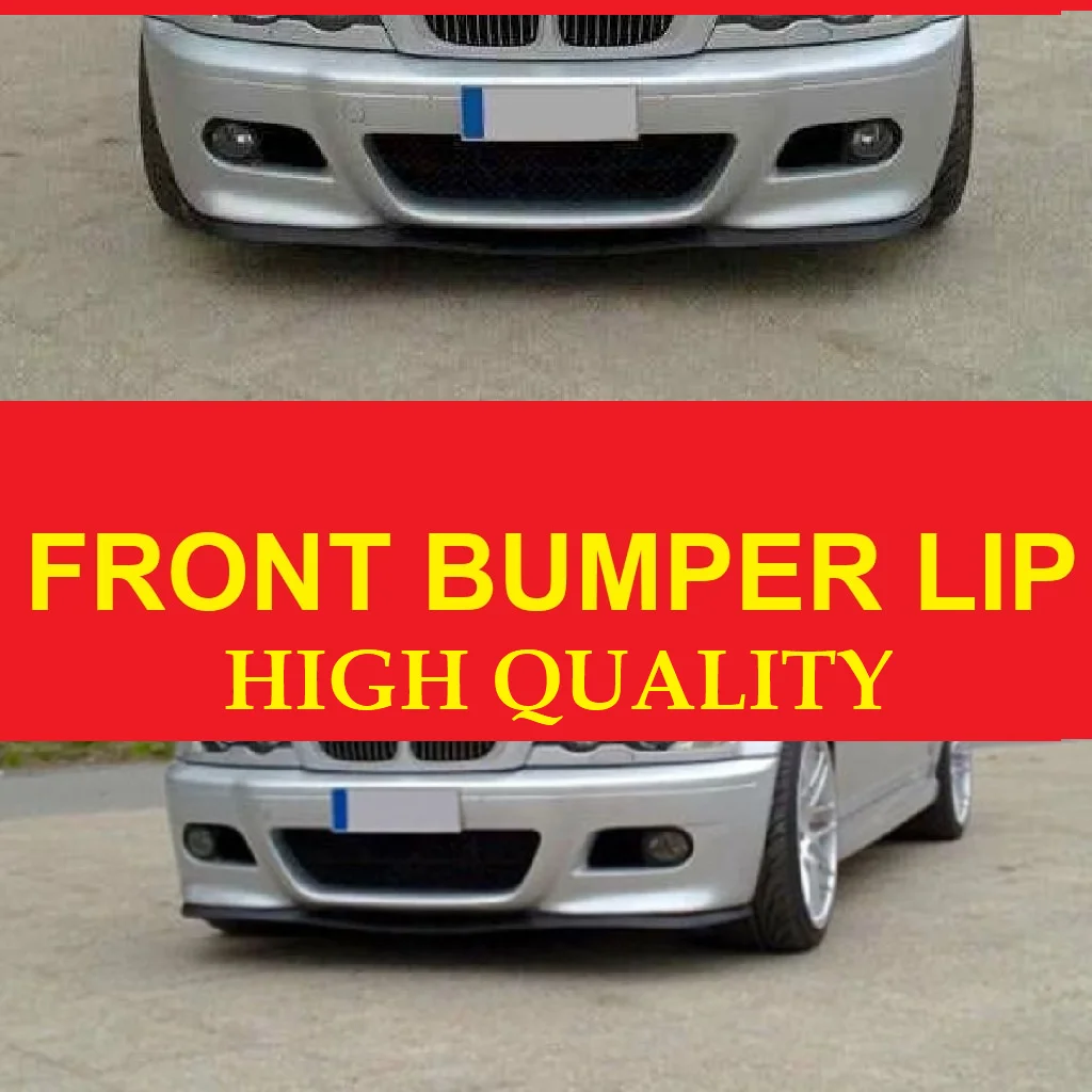 For BMW 3 Series E46 M3 CUPRA R FRONT SPOILER BUMPER LIP Euro Spoiler Lip Universal 3 pcs Body Kit Splitter Car Accessories