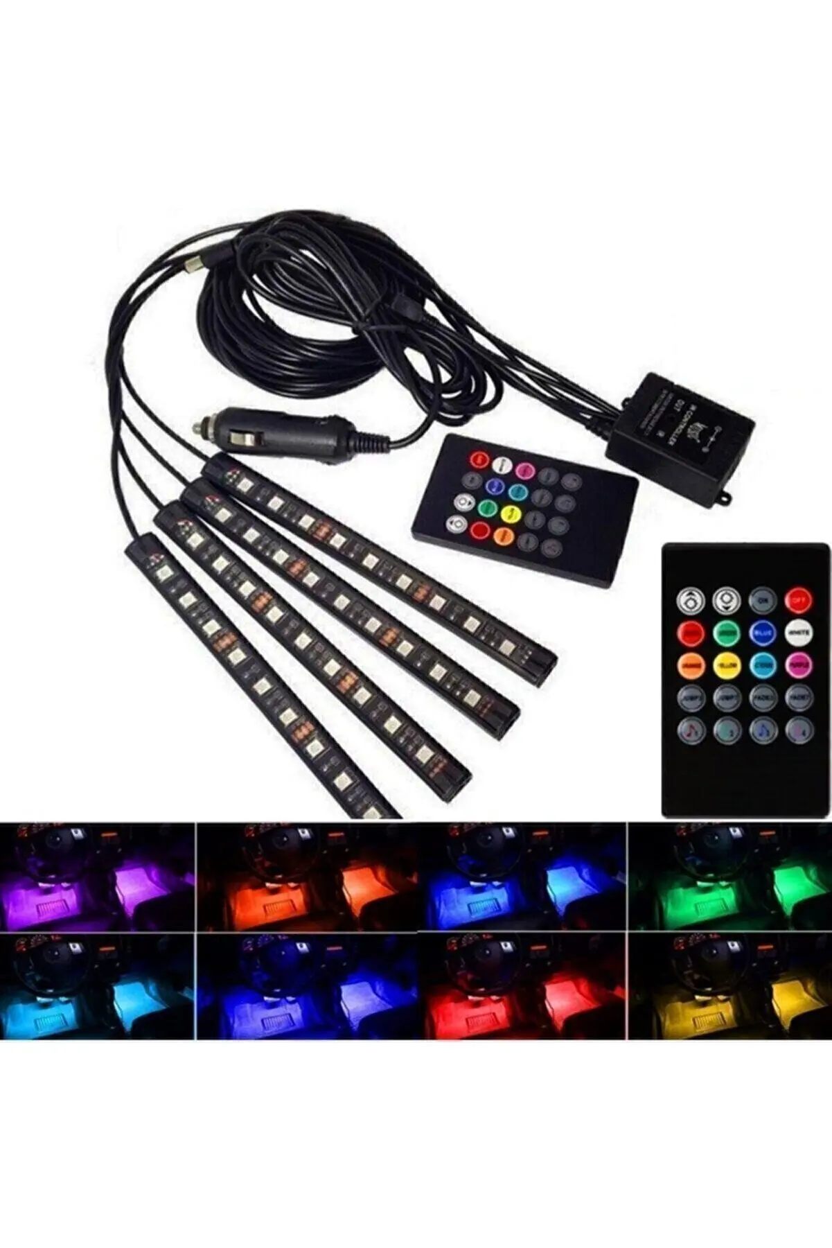 In-car Lighting Controlled Music Sensitive I12 Underfoot Led - 7 Colors--Hot Stylish Funtastic