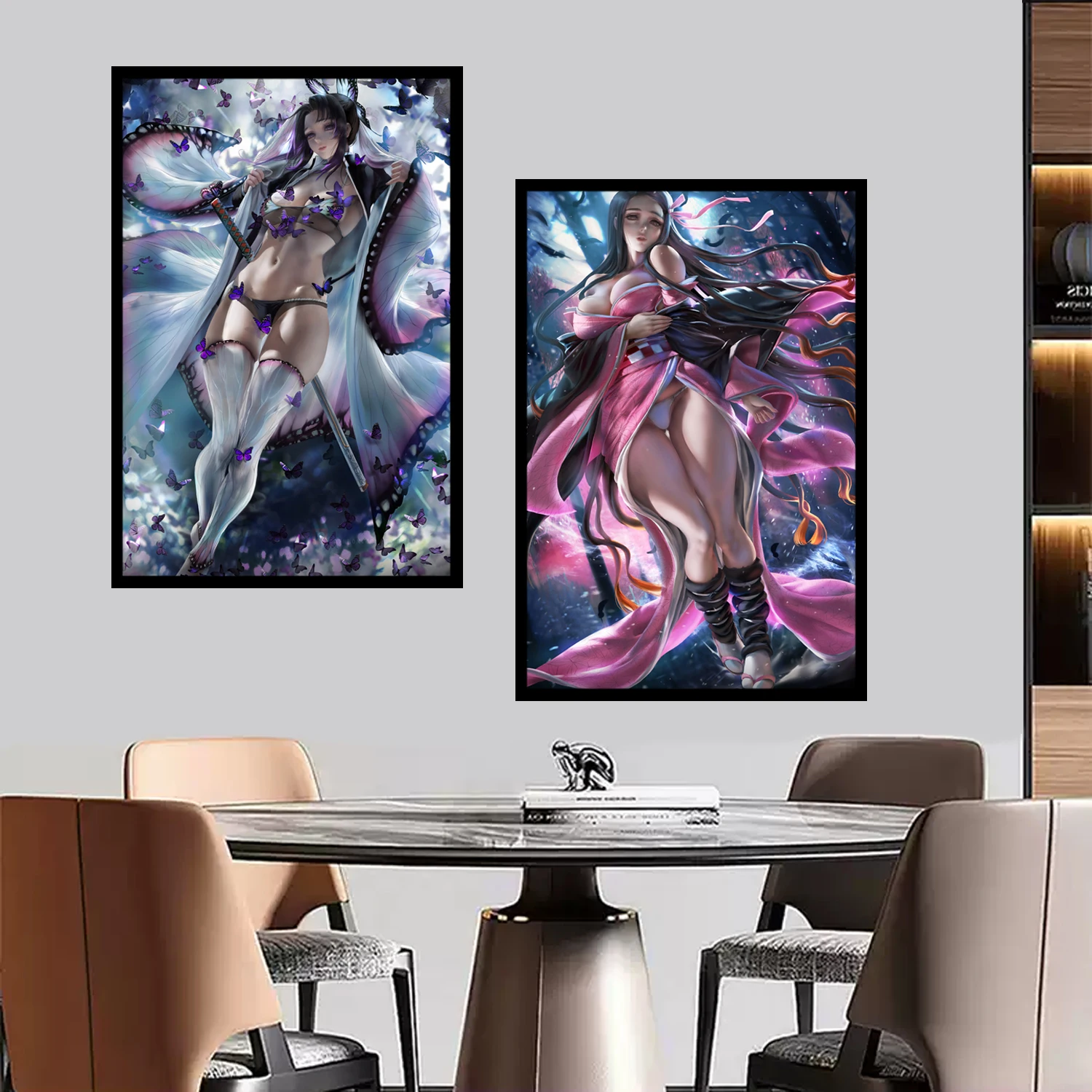 Japanese animation Canvas Poster Kanroji 、Shinobu sexy HD large wall art decorative painting Home Decor Painting Custom size