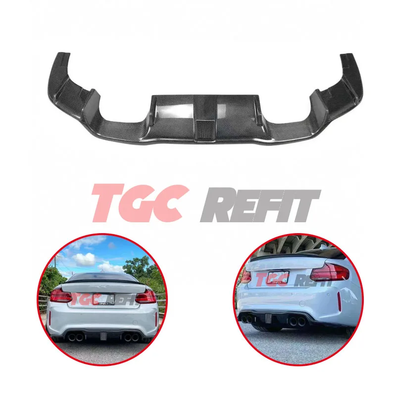 

For BMW 2 Series F87 M2 M2C Carbon Fiber KT Style Lip Shovel Rear Spoiler Back Lip Rear Bumper Lip Diffuser