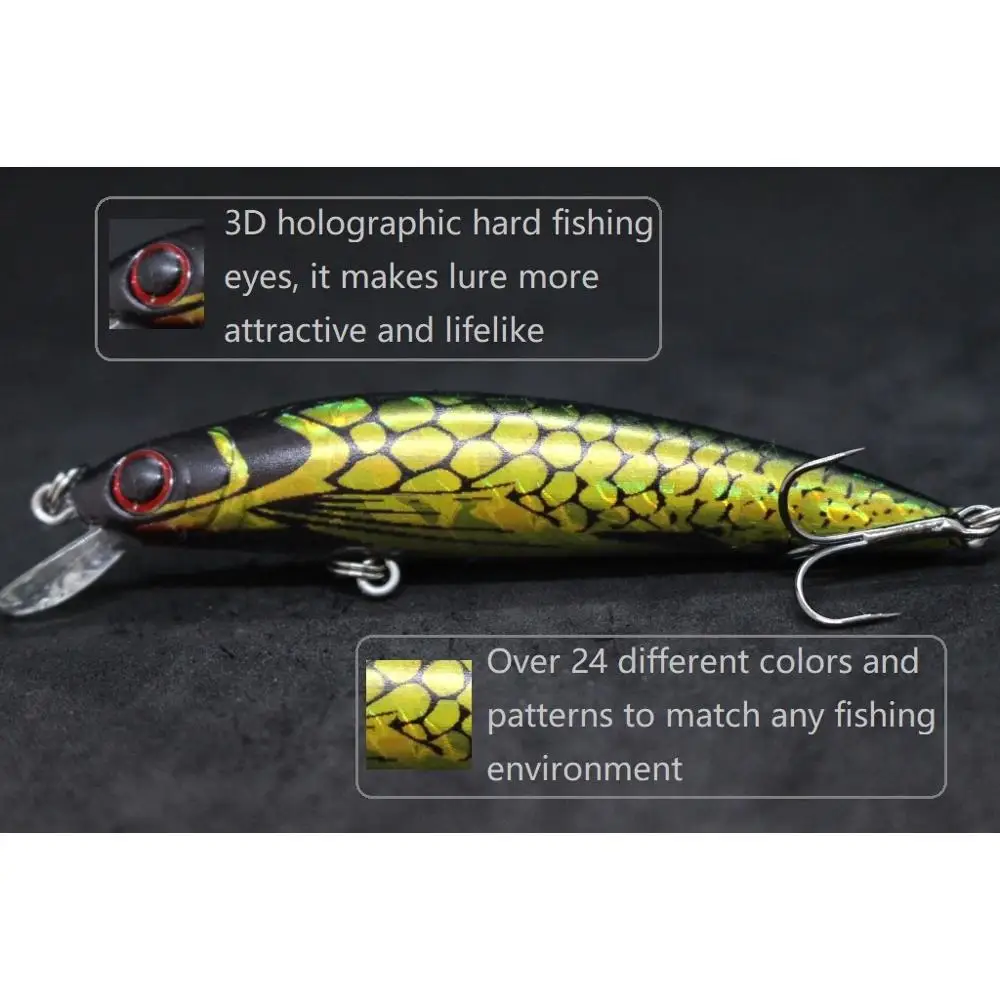 wLure Fishing Lure  9cm 7g Plastic beads to Make Crisp Sound Fresh Water Floating Minnow Bronzing and Plating Coating M641