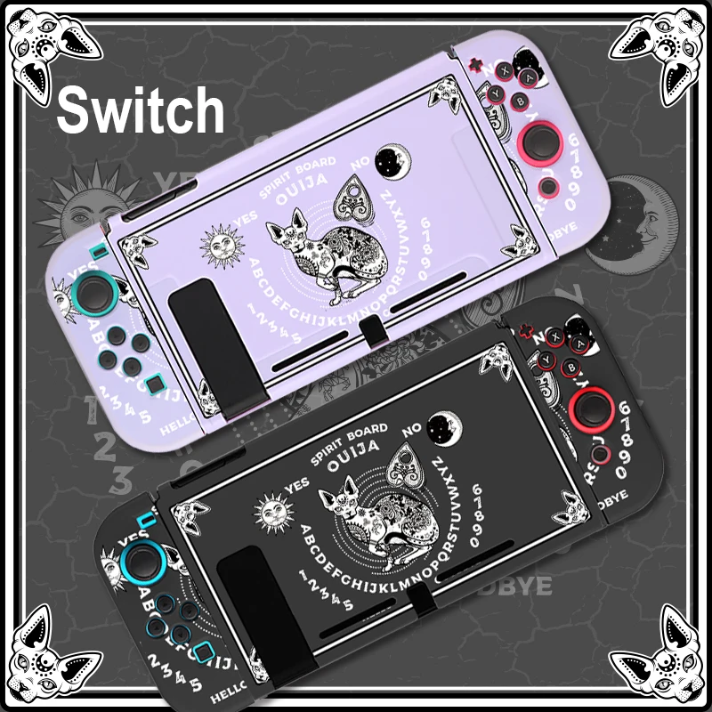 Aesthestic Black Ouija Board Funda Nintendo Switch Cover Case Dockable Protective Tarot TPU Shell For Switch Controller Joy-Con