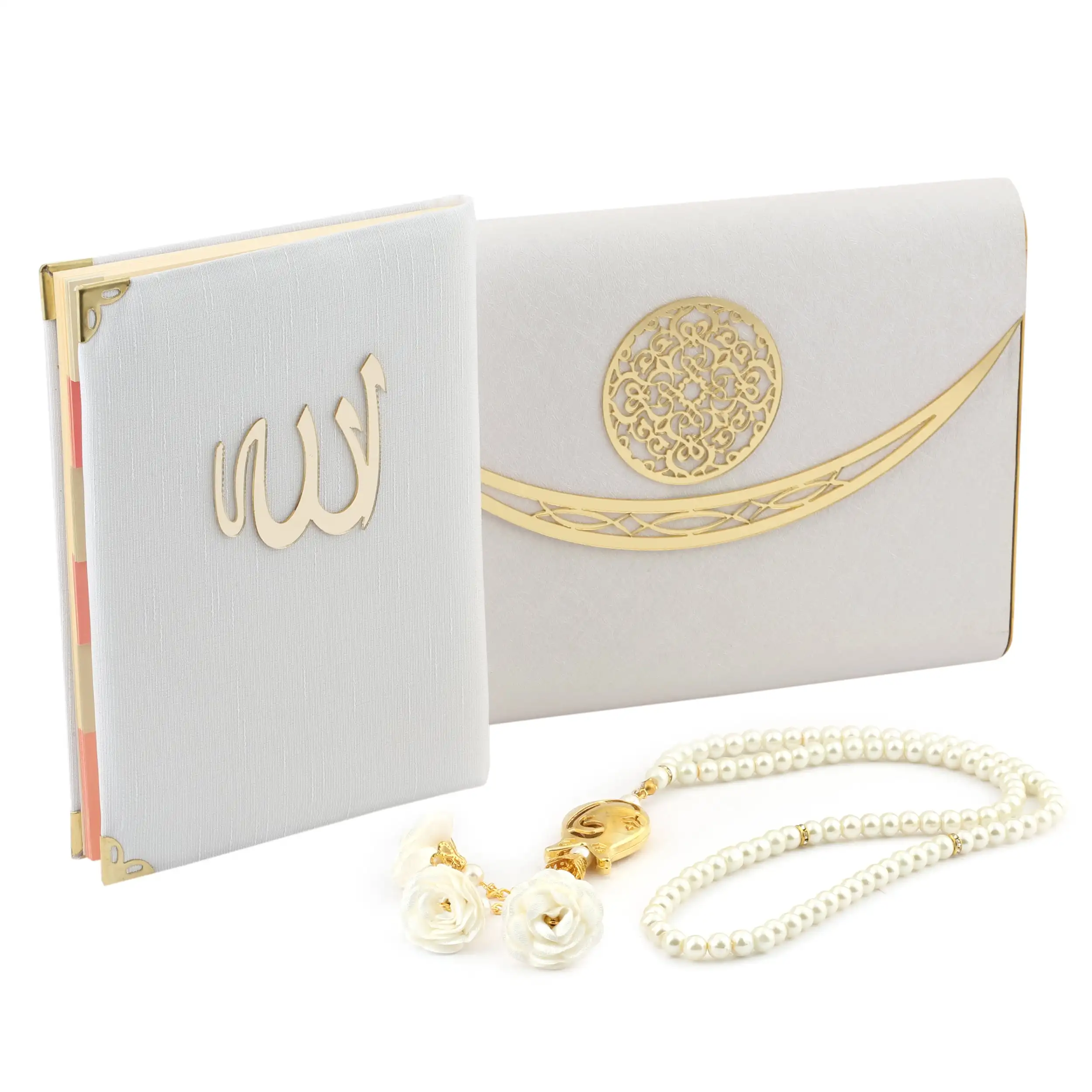 Quran And Rosary Set With Gift Box The First Class High Quality Prayer Quran Tasbeeh Yasin Sharif Luxury Quran Book Islamic Muslim Koran Eid Gifts