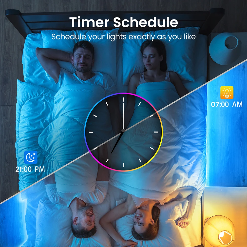 Led Strip Lights For Room RGB 5050 Tuya Wifi Bluetooth Control Luces Led Lights Flexible Ribbon Tape For TV Backlight Home Party