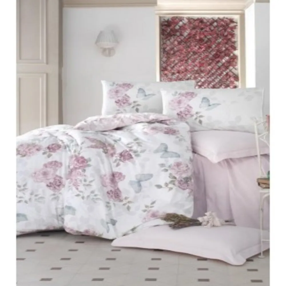 Cotton Box Ranforce Rosella Duvet Cover Set - 100% Cotton Duvet cover: 160x220 Bed sheet: 160x240cm