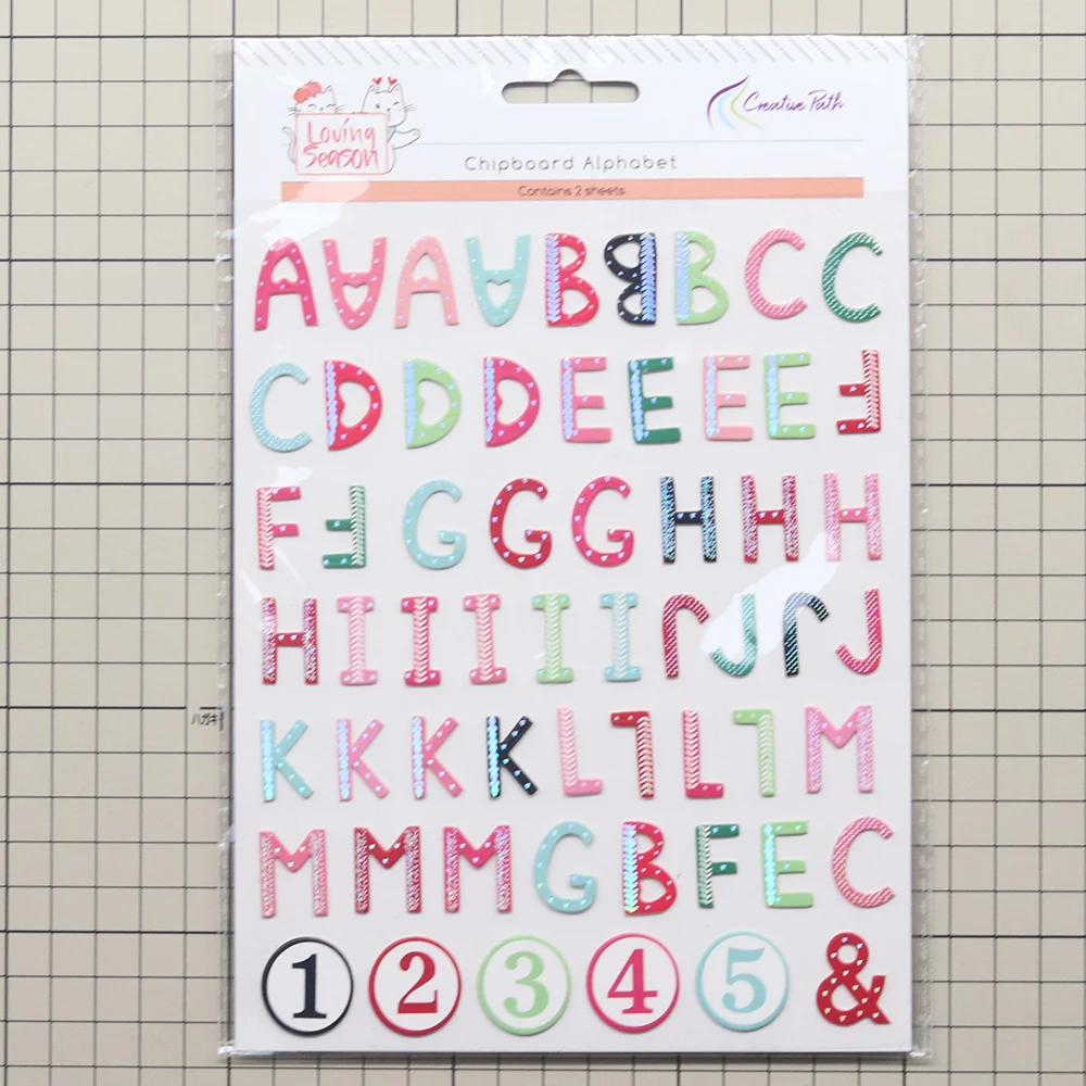 Creative Path farbige Dopamin-Alphabet-Aufkleber, Vintage-Aufkleber mit englischen Buchstaben, Deko-Aufkleber für Scrapbooking, Journaling, Kartenherstellung – Detail 1