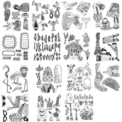 7x8.5inch Cute kitty Silicone Clear Stamp for Scrapbooking Soft Stamp DIY Handmake Crafts Photo Craft Decoration