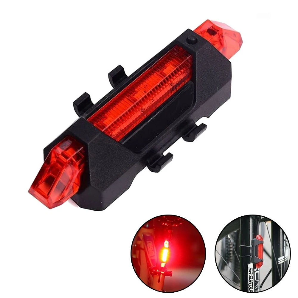 Bicycle Rear Light For Bike Bike Handlebar 5 LED Rechargeable Bicycle Lights Reflective Waterproof