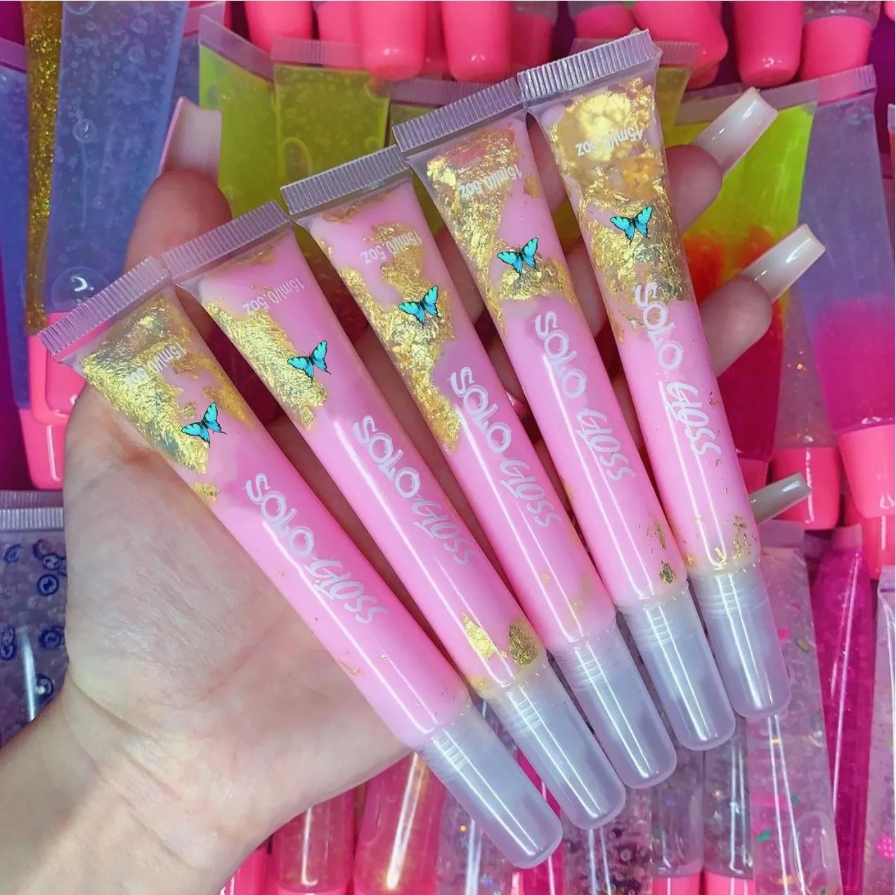 Favorites Cute LipGloss Kit Cruelty Free Vegan Kids Litter Girls Make Your Own Natural Icecream Lip Gloss Set