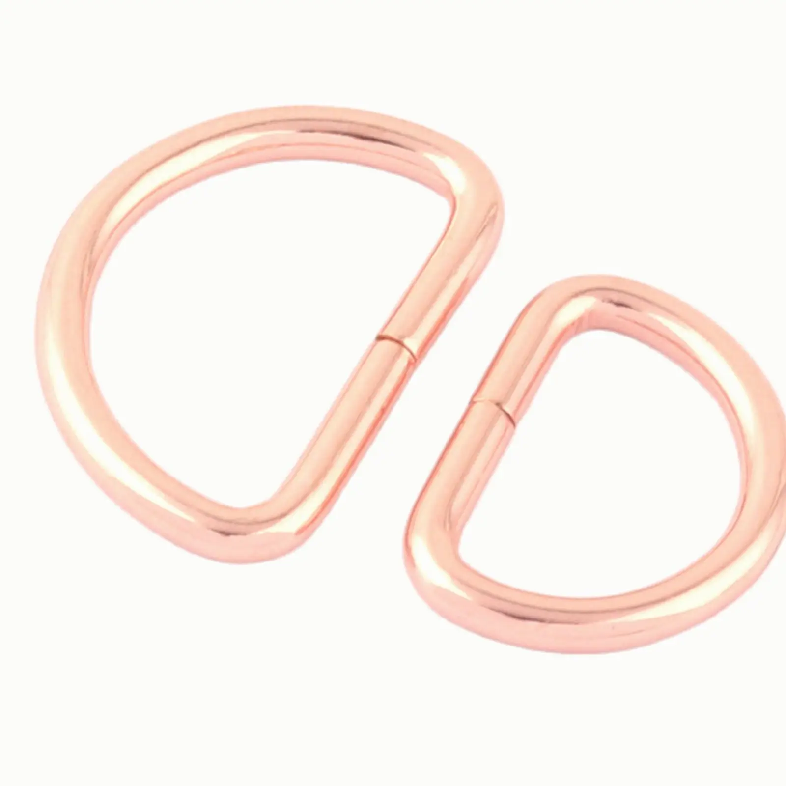 20/25mm Rose Gold D Rings Adjustable Slide D Buckles Purse Hardware Dog Collar Supplies Webbing Bag Clasps Leather Finding 10pcs