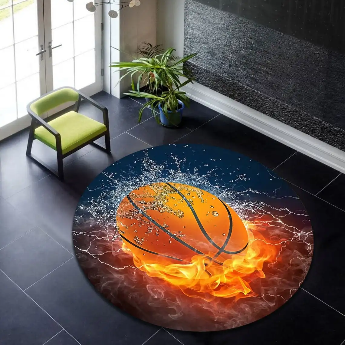 

Basketball Round Rug 11,Round Carpet,Rugs Living Room,Area Rug,Home Decor Rug,Non Slip Floor Carpet,Teppich,Floor Carpets,