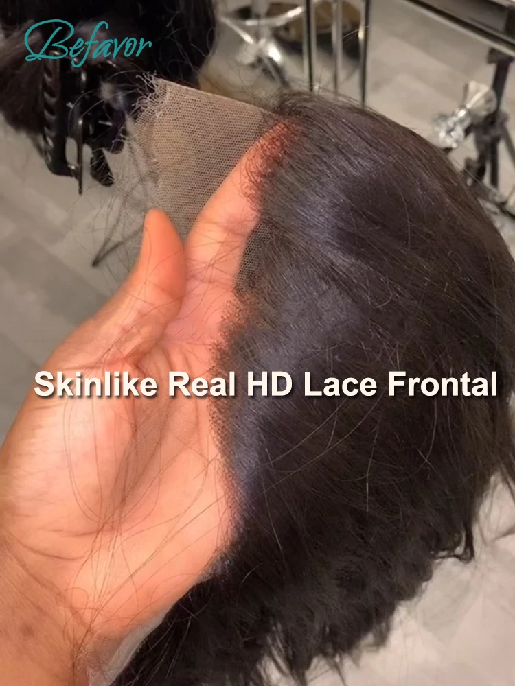 13x6 HD Lace Frontal Straight 13x4 HD Transparent Lace Frontal Brazilian Hair With Nature Hairline Bleached Knots Preplucked