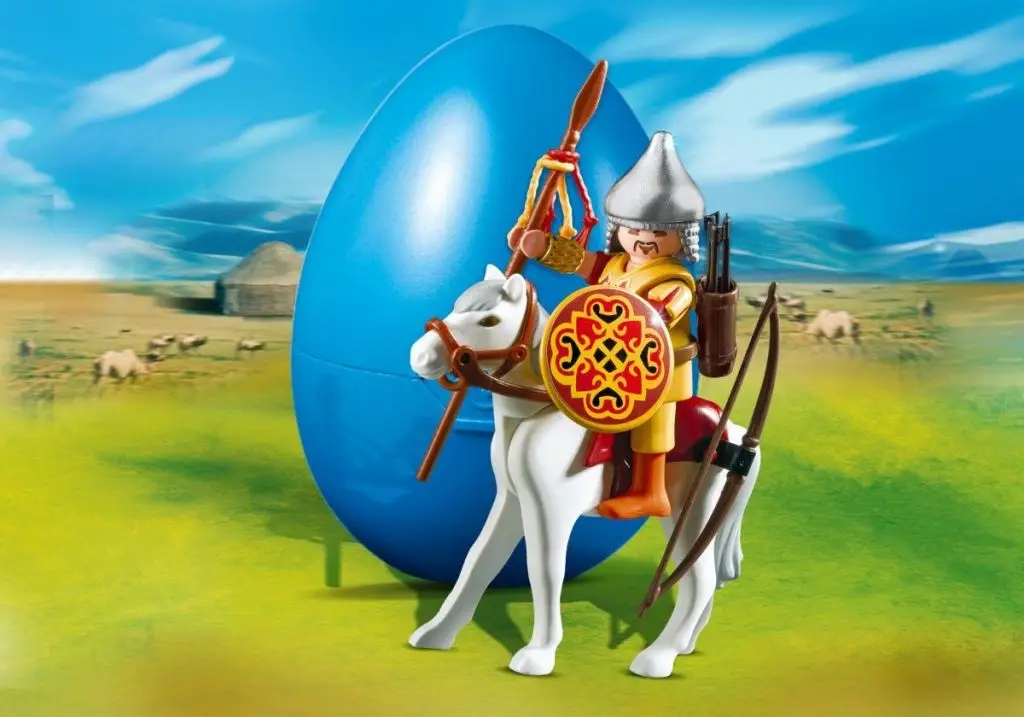 PLAYMOBIL 4926 Mongolian warrior on horseback, Easter egg, original, clicks, gift, boy, girl, toy