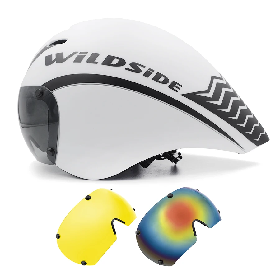 Tt Fietshelm Lens Bril Triatlon Tri Aero Racefiets Helm Tijdrit Race Fietshelm Mannen Casco Ciclismo Accessoires - afbeelding 1