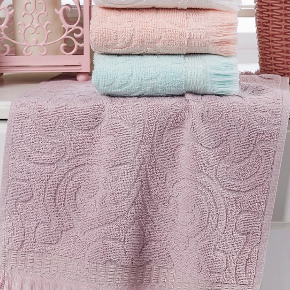 Pure Turkish Cotton %100 6 Pcs 30x50 Cm Super Absorbent Hand Towel Set Soft 2021 Rose Pink Cream White Purple Cyan Home Textile