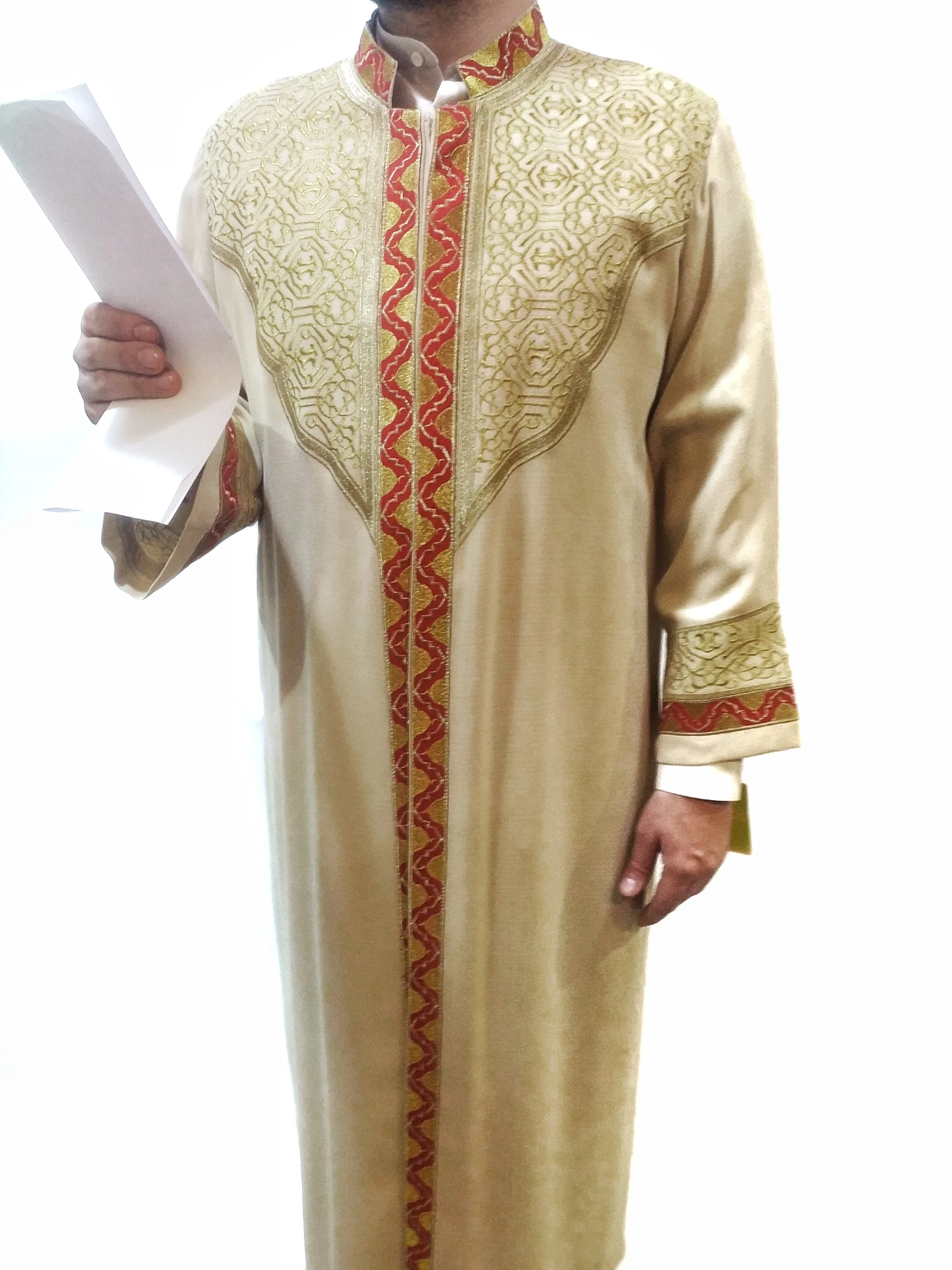 Male Muslim Imam Masjid Mosque Jubba Arab robe Turkey Islamic teacher quality embroidered caftan Dubai Special Religious Ramadan