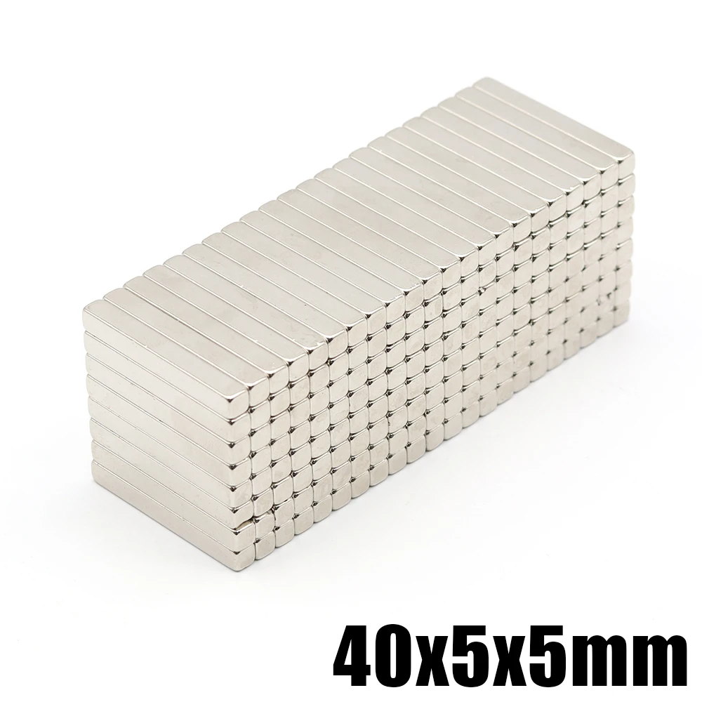 2/5/10/20Pcs 40x5x5 NdFeB Neodymium Magnet Super Powerful 40MMX5MMX5MM Block Permanent Magnetic imanes 40*5*5