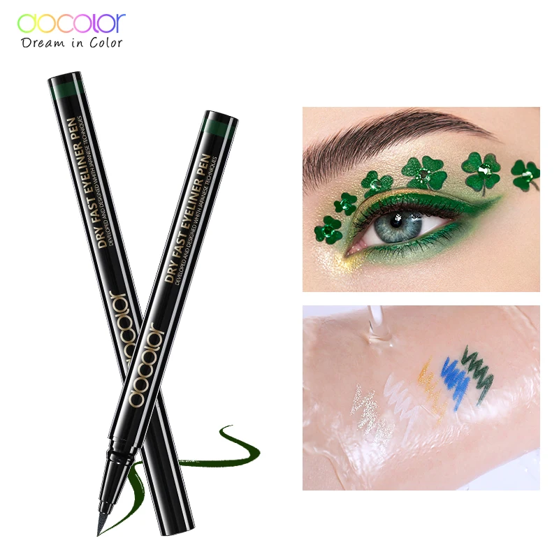 Docolor 5 Colors Liquid Eyeliner Eye Make Up Super Waterproof Long Lasting Eye Liner Easy to Wear Eyes Makeup Cosmetics Tools