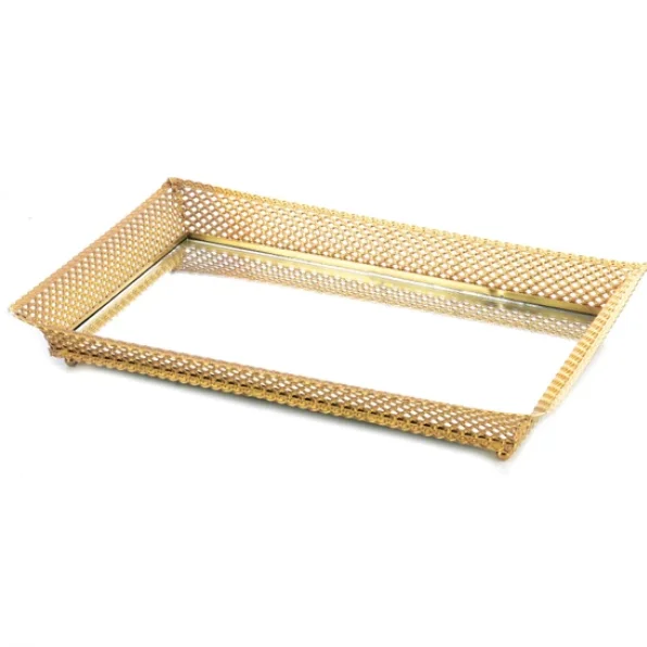 Mirror Decorated Lux Style Serving Tray