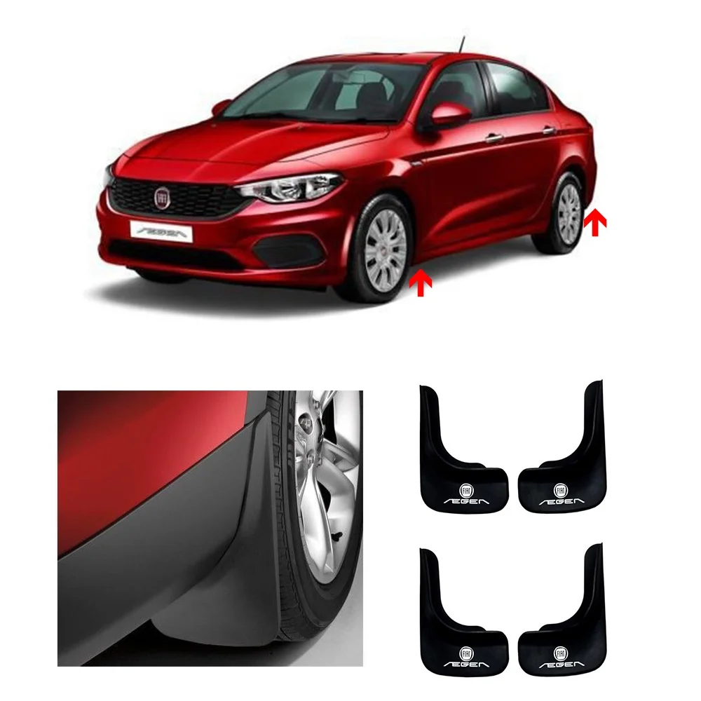 

For Fiat Egea Mudguards 4 Pcs All Models Flexible Plastic Mudflaps Fender A+ Quality Automotive Accessory Tuning