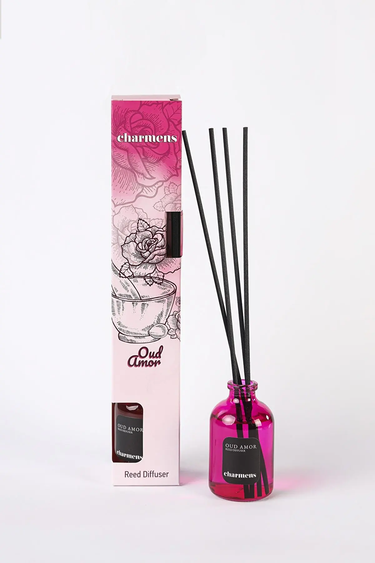 Oud Amor Room and Ambient Fragrance Room Fragrance Bamboo 50 ml Bamboo Striped Room Air Freshene