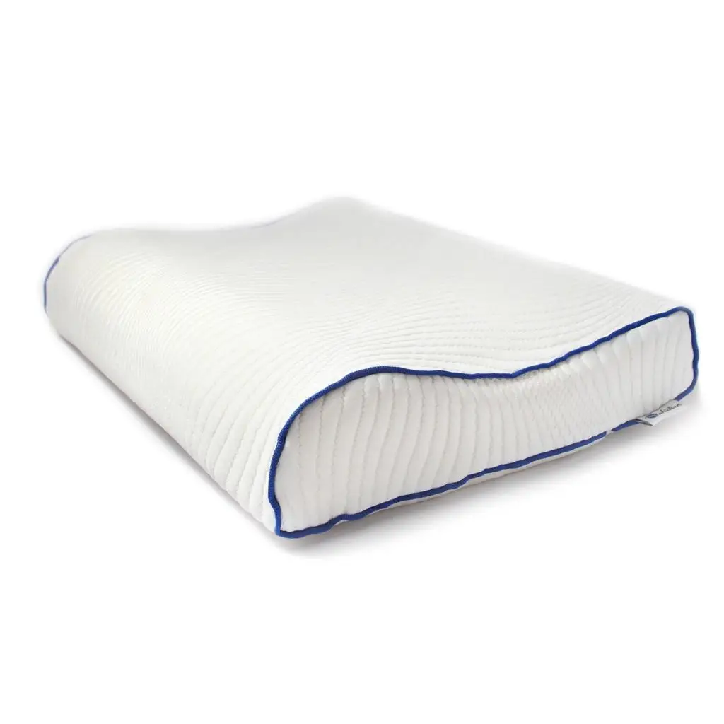 Rahatsan Stripe Blue Neck Padded Orthopedic Visco Pillow