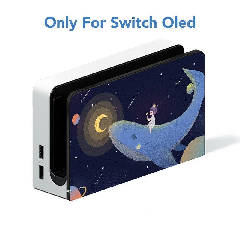 Custodia Dock personalizzata personalizzata per Nintendo Switch Oled Anime Decal Cover rosa bianco viola nero colori Base crea il tuo