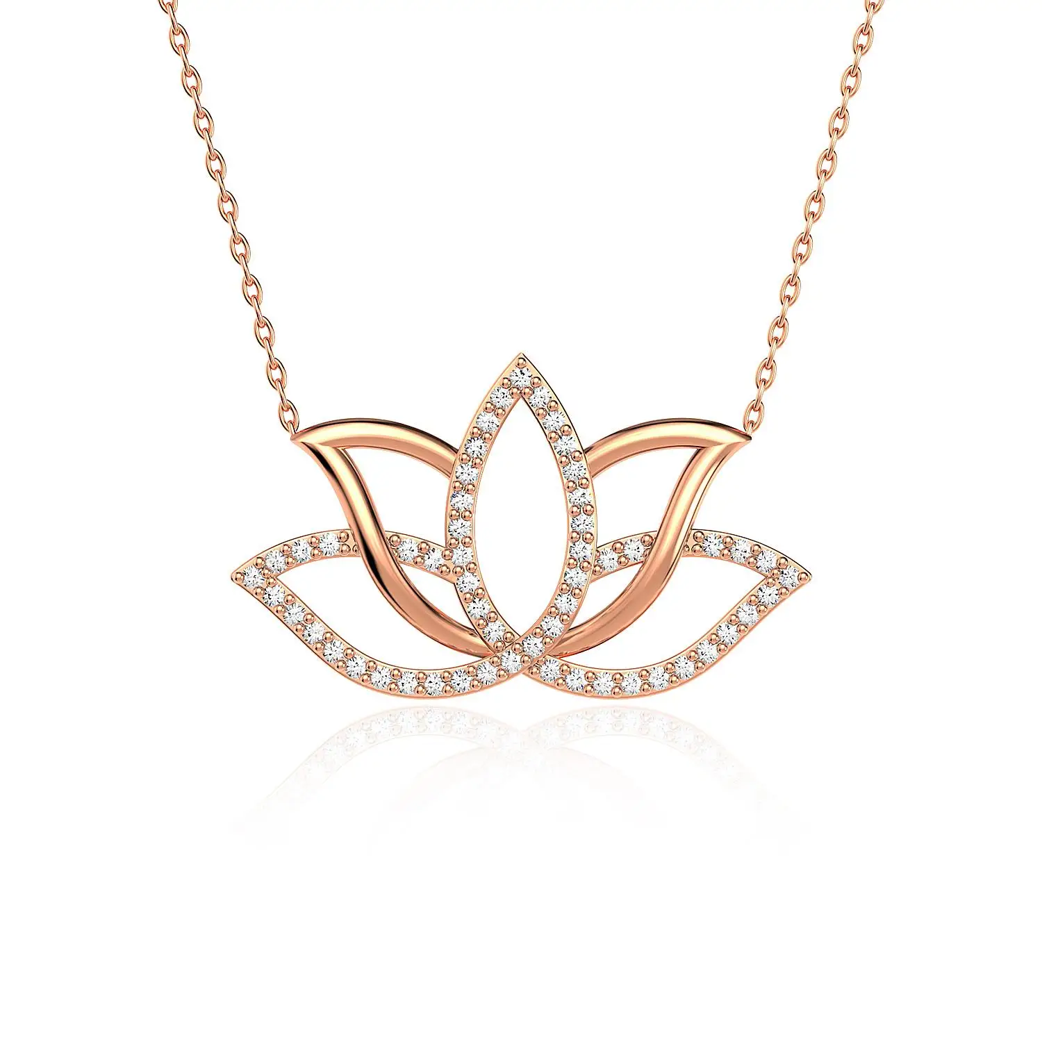 925 Sterling Silver Women Necklace Lotus Flower Zircon Stone Gift Birthday Precious Pendant Stylish Chain Luxury Cool