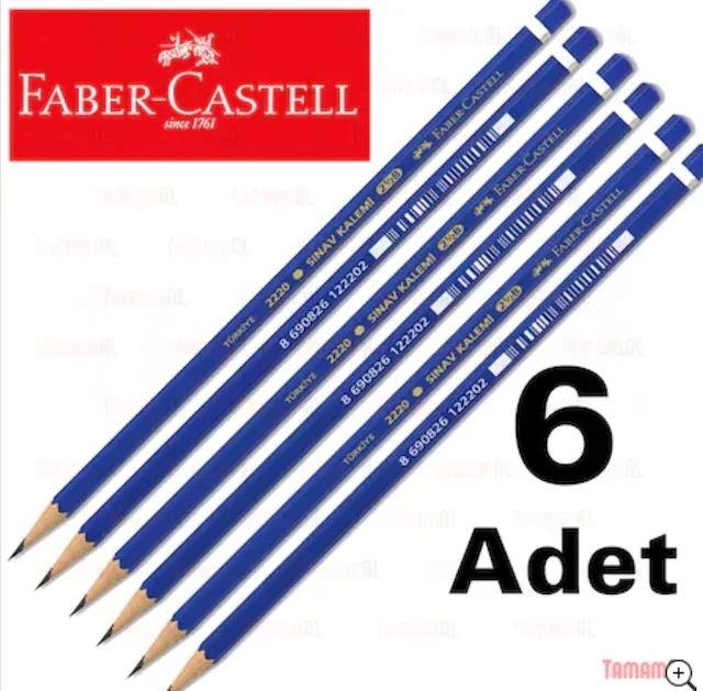 FABER CASTELL SPECIAL EXAM MARKER 2B PENCIL 6 PCS 8690826122 439607911