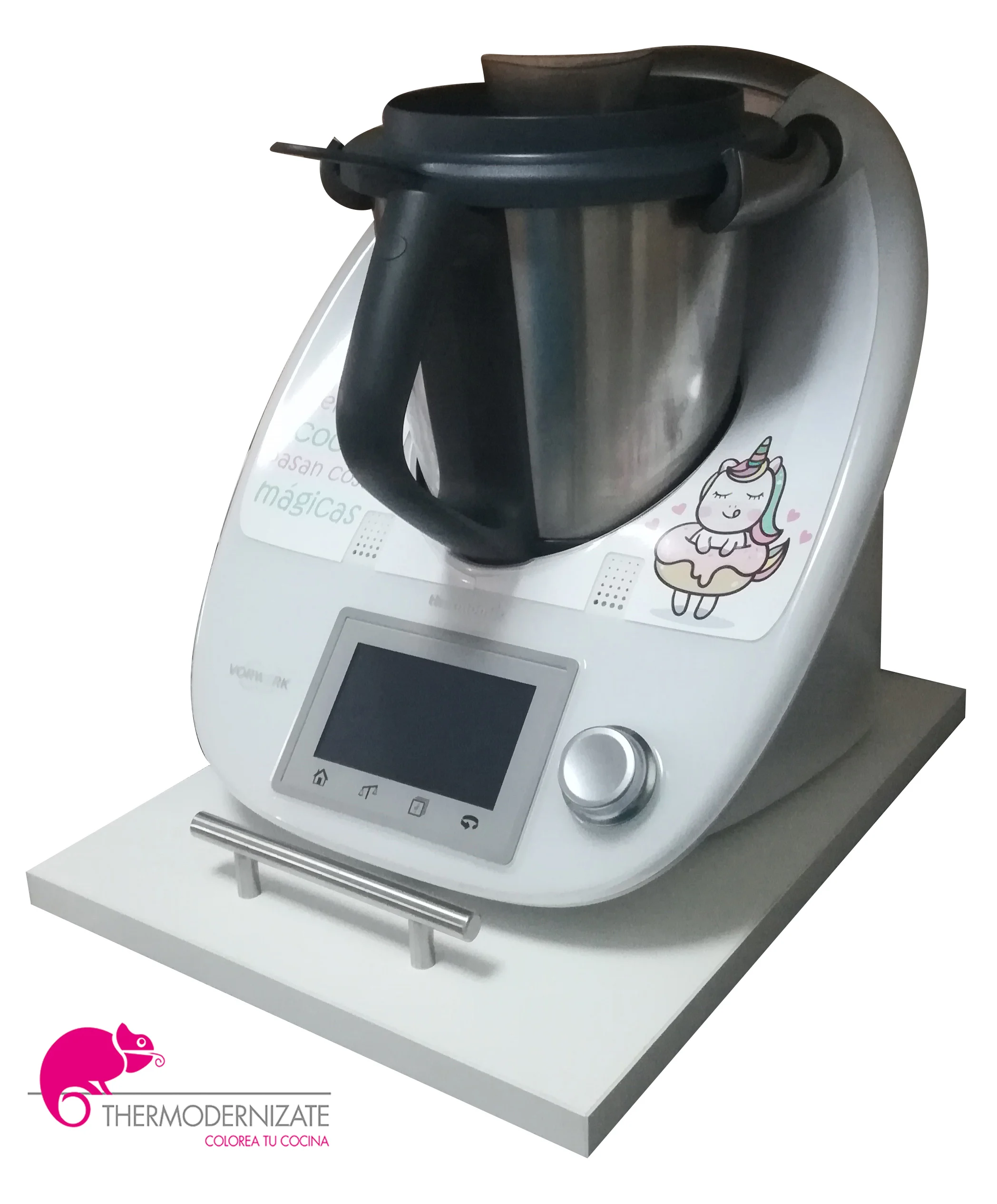 قاعدة ، رف ، منزلق طاولة لـ THERMOMIX TM5 TM6 TM31 ، Monsieur kitchen Connect ، حماية التوازن وزارة الدفاع الأبيض كبيرة