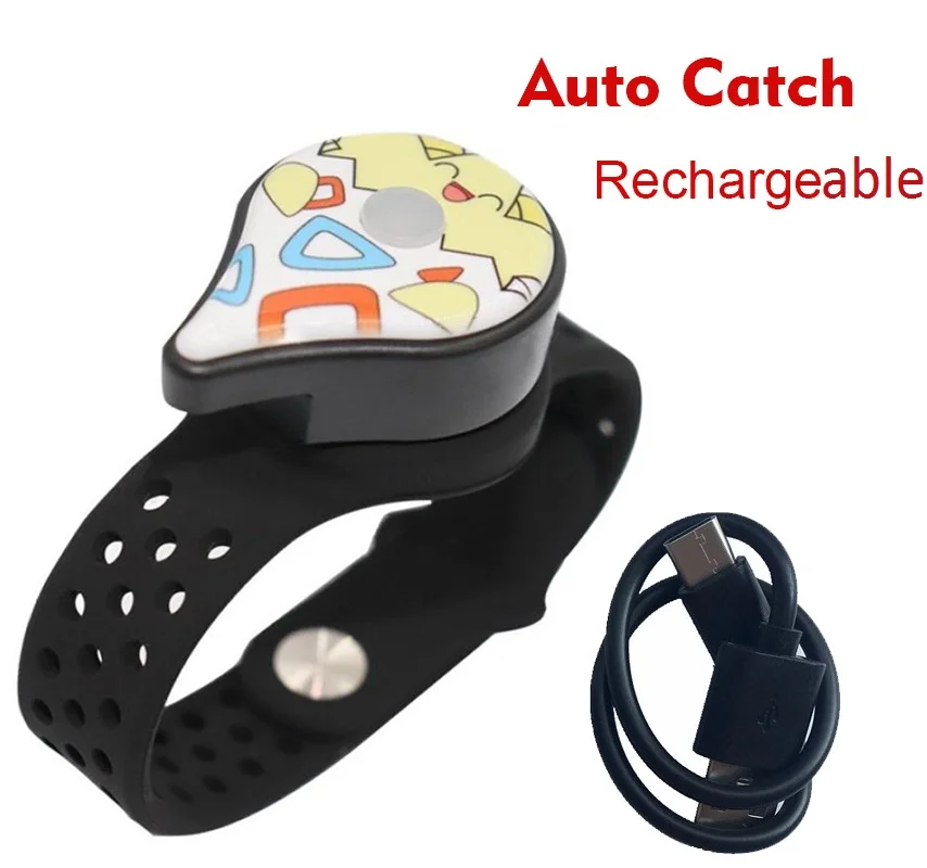 NEW Auto Catch Powermon Go Plus For Pokemon Go Plus Smart Wristband Bluetooth-Compatible Rechargeable Bracelet for Android IOS