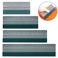 EHDIS-escurridor largo de 6/8/10/12 pulgadas con escala, raspador de tarjetas de plástico de fieltro de gamuza, herramienta de envoltura de vinilo de carbono, limpiaparabrisas de agua para tinte de ventana de coche