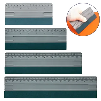 EHDIS 6/8/10/12 นิ้วยาวไม้กวาดขนาด Suede Felt การ์ดพลาสติก Scraper คาร์บอนไวนิลห่อเครื่องมือรถ Window Tint น้ํา Wiper