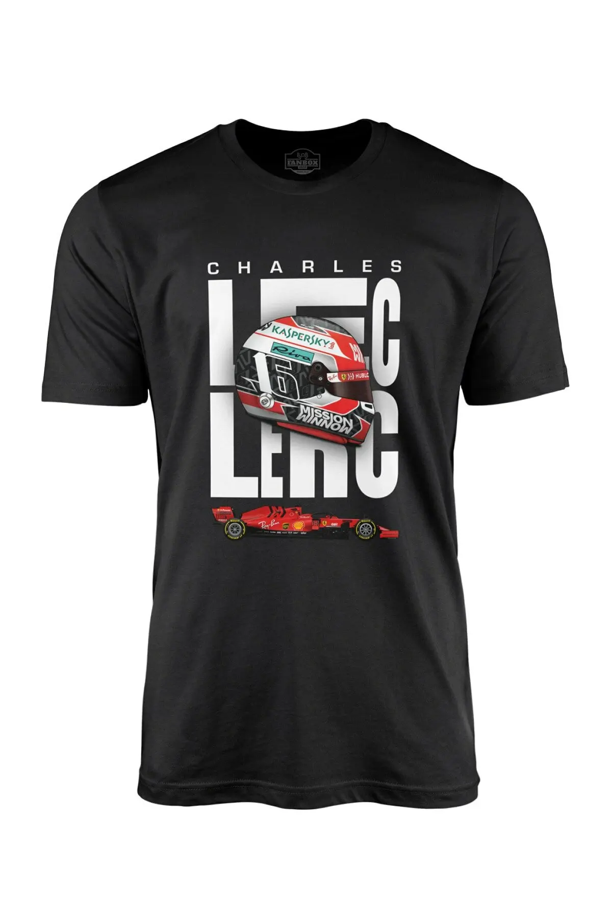 Men's Clothing Charles Leclerc Helmet Printed And Different Models With Formula 1 White Black Red t-Shirts