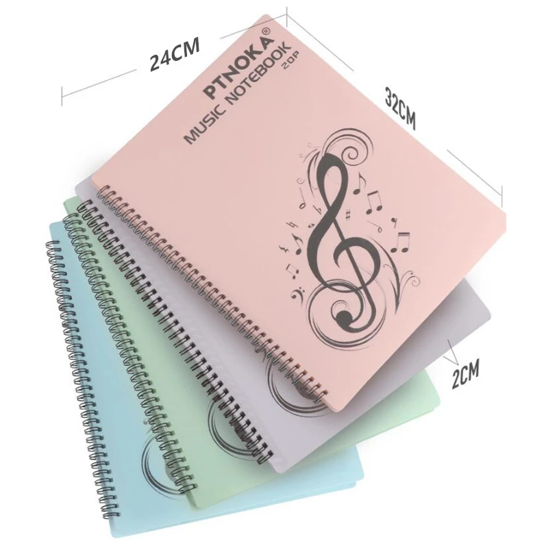 20 Pages Piano Score Folder A4 Size Music Score Paper Sheet Note Document File Organizer Storage Folder Holder Case